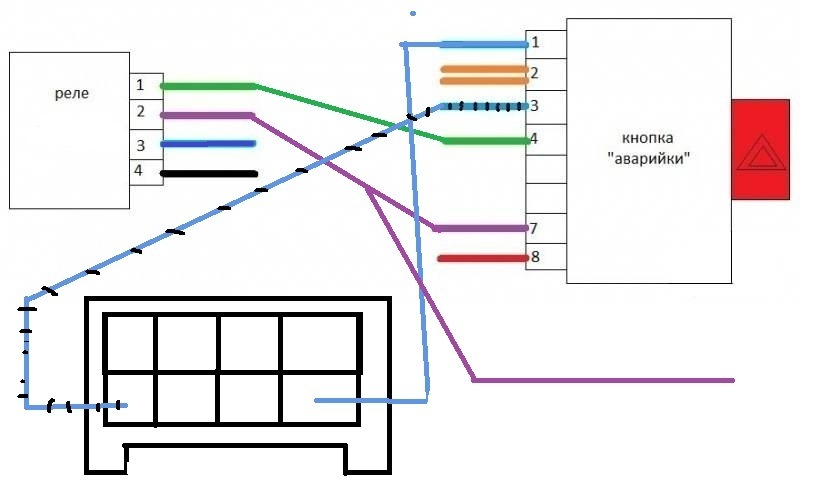 Реле поворотов ваз 2106 схема подключения фото